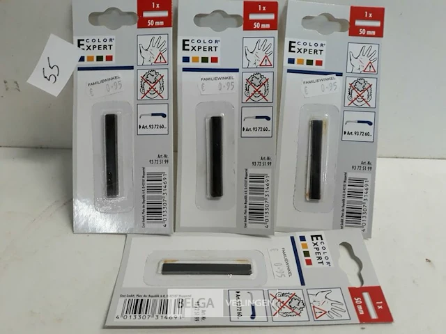 4 x vervangmes voor glaskrabber 50mm - afbeelding 2 van  3