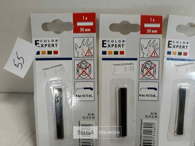 4 x vervangmes voor glaskrabber 50mm - afbeelding 3 van  3