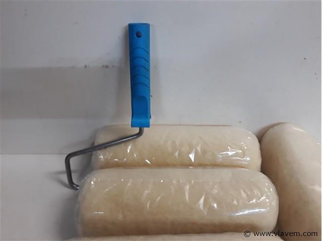4 x vervangrol muur en plafondverf 24 cm + beugel - afbeelding 2 van  2