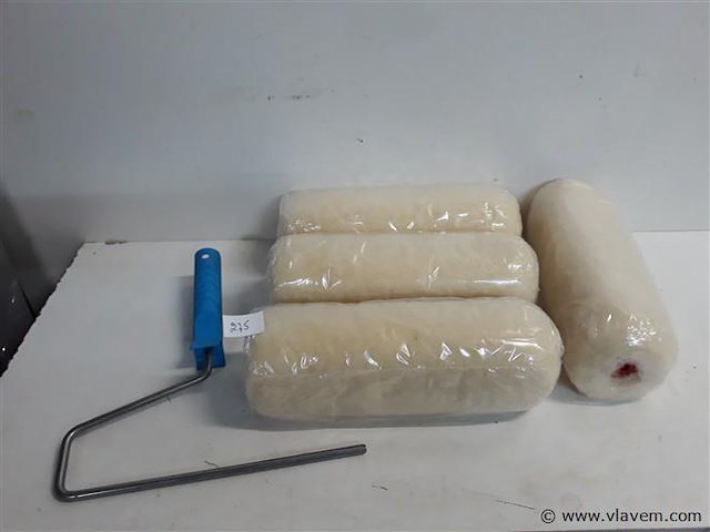4 x vervangrol muur en plafondverf 24 cm + beugel - afbeelding 1 van  2