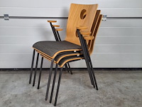 4 x vintage stoel drisag occhio van roel vandebeek voor drisag met armleuning - afbeelding 6 van  6