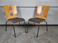 4 x vintage stoel drisag occhio van roel vandebeek voor drisag zonder armleuning - afbeelding 1 van  7