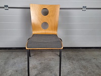 4 x vintage stoel drisag occhio van roel vandebeek voor drisag zonder armleuning - afbeelding 2 van  7