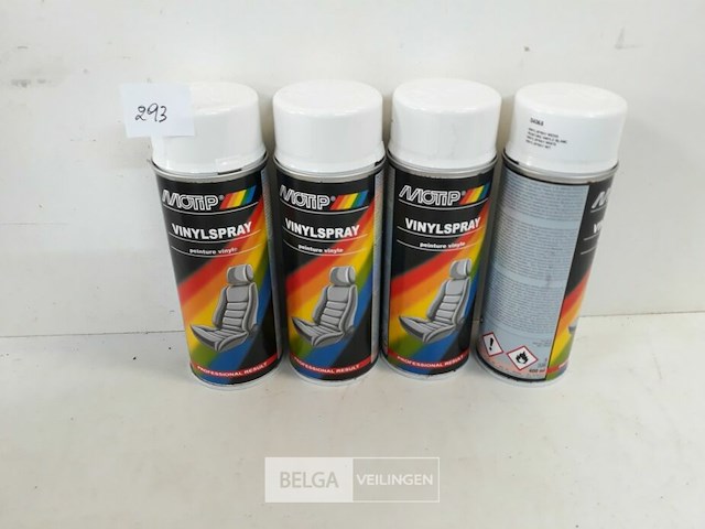 4 x vinylspray wit motip 400ml - afbeelding 1 van  3