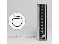 4 x voedingsconnector met kabel voor magnetische rail – 48v – zwart - afbeelding 2 van  3