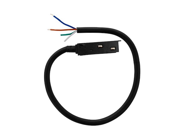 4 x voedingsconnector met kabel voor magnetische rail – 48v – zwart - afbeelding 1 van  3