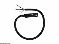 4 x voedingsconnector met kabel voor magnetische rail – 48v – zwart - afbeelding 2 van  4