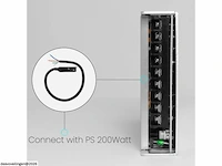 4 x voedingsconnector met kabel voor magnetische rail – 48v – zwart - afbeelding 3 van  4