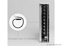 4 x voedingsconnector met kabel voor magnetische rail – 48v – zwart - afbeelding 2 van  3