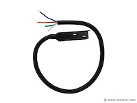 4 x voedingsconnector met kabel voor magnetische rail – 48v – zwart - afbeelding 1 van  3