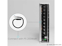 4 x voedingsconnector met kabel voor magnetische rail – 48v – zwart - afbeelding 2 van  3