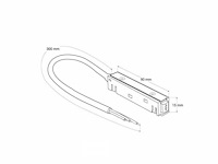 4 x voedingsconnector met kabel voor magnetische rail – 48v – zwart - afbeelding 4 van  4