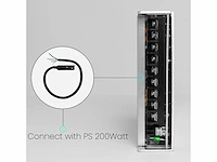 4 x voedingsconnector met kabel voor magnetische rail – 48v – zwart - afbeelding 2 van  3