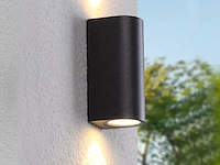 4 x wandlamp halfrond gu10 duo fitting zwart waterdicht - afbeelding 1 van  8