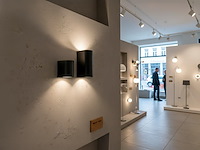 4 x wandlamp halfrond gu10 duo fitting zwart waterdicht - afbeelding 3 van  8