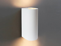 4 x wandlamp modern halfrond gu10 duo fitting zand wit waterdicht - afbeelding 1 van  4