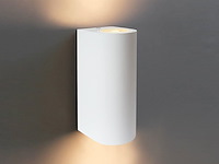 4 x wandlamp modern halfrond gu10 duo fitting zand wit waterdicht - afbeelding 2 van  7