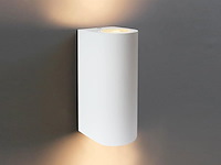 4 x wandlamp modern halfrond gu10 duo fitting zand wit waterdicht - afbeelding 1 van  4