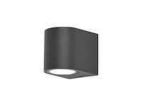 4 x wandlamp modern halfrond gu10 fitting zand zwart waterdicht - afbeelding 4 van  5