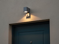 4 x wandlamp modern rechthoekig gu10 fitting zand zwart waterdicht met sensor - afbeelding 5 van  8