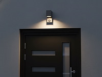 4 x wandlamp modern rechthoekig gu10 fitting zand zwart waterdicht met sensor - afbeelding 6 van  8