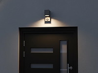4 x wandlamp modern rechthoekig gu10 fitting zand zwart waterdicht met sensor - afbeelding 6 van  8