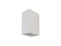 4 x wandlamp rechthoekig gu10 duo fitting wit waterdicht - afbeelding 7 van  9