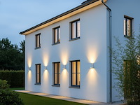 4 x wandlamp rechthoekig gu10 duo fitting wit waterdicht - afbeelding 5 van  9