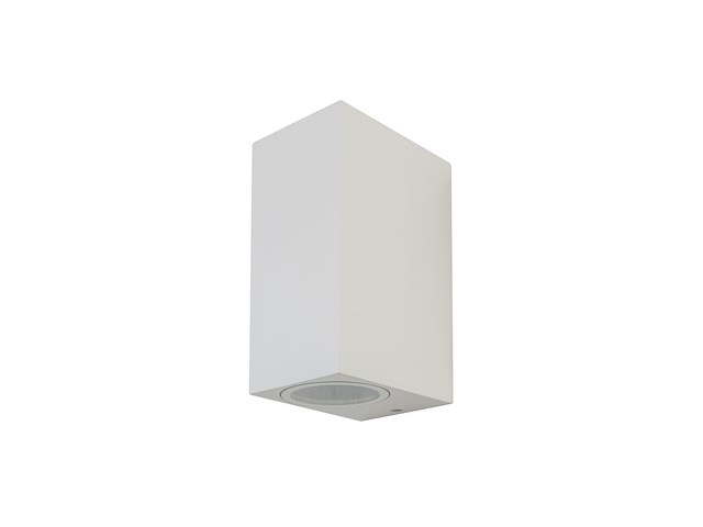 4 x wandlamp rechthoekig gu10 duo fitting wit waterdicht - afbeelding 7 van  9