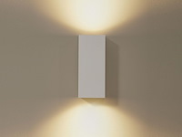 4 x wandlamp rechthoekig gu10 duo fitting wit waterdicht - afbeelding 8 van  9