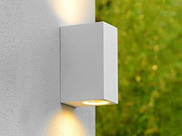 4 x wandlamp rechthoekig gu10 duo fitting wit waterdicht - afbeelding 1 van  9