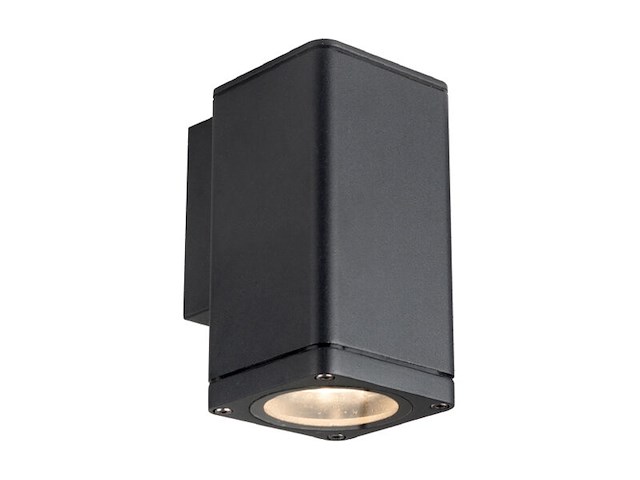 4 x wandlamp rechthoekig gu10 fitting zand zwart waterdicht - afbeelding 1 van  6