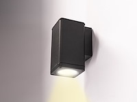 4 x wandlamp rechthoekig gu10 fitting zand zwart waterdicht - afbeelding 2 van  6