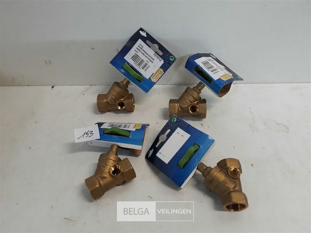 4 x waterstopkraan koper ¾ met aftap - afbeelding 2 van  3