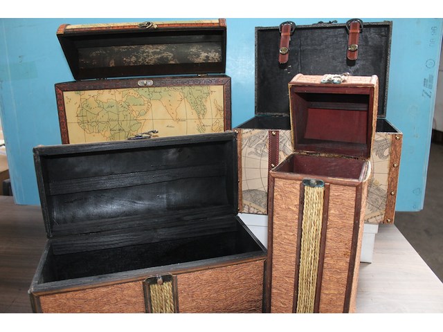 4 x wijn sierkistje - afbeelding 1 van  3