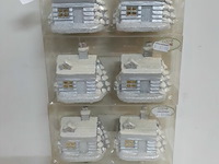 4 x winterhuis 2 stuks 10 cm - afbeelding 1 van  3
