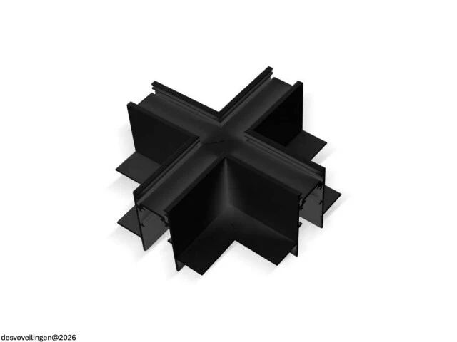 4 x x-connector voor inbouw magnetische rail – 48v – horizontaal - afbeelding 4 van  5