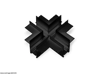 4 x x-connector voor inbouw magnetische rail – 48v – horizontaal - afbeelding 2 van  5