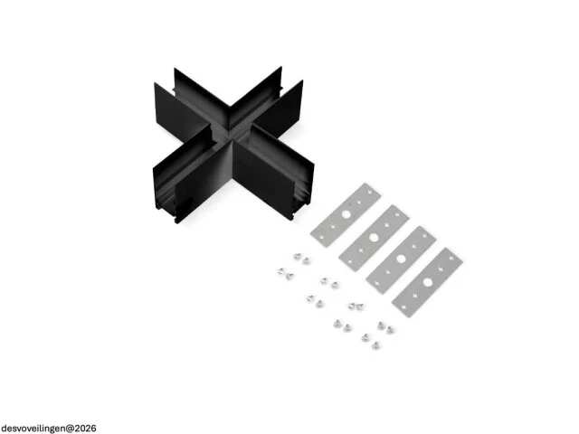 4 x x-connector voor opbouw magnetische rail – 48v – horizontaal - afbeelding 4 van  5