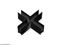 4 x x-connector voor opbouw magnetische rail – 48v – horizontaal - afbeelding 2 van  5