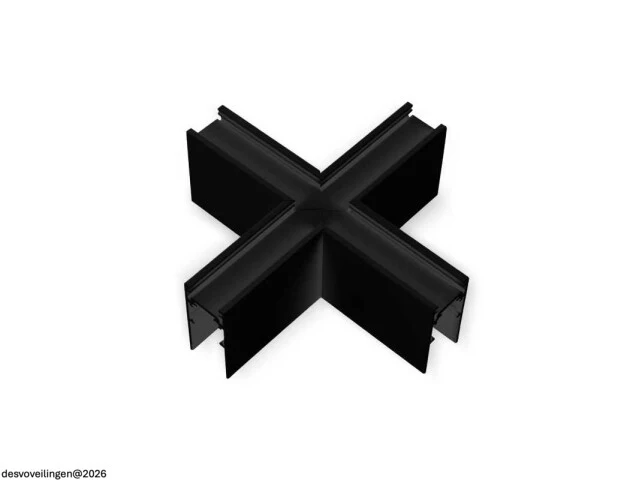 4 x x-connector voor opbouw magnetische rail – 48v – horizontaal - afbeelding 3 van  5
