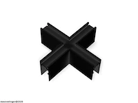 4 x x-connector voor opbouw magnetische rail – 48v – horizontaal - afbeelding 3 van  5