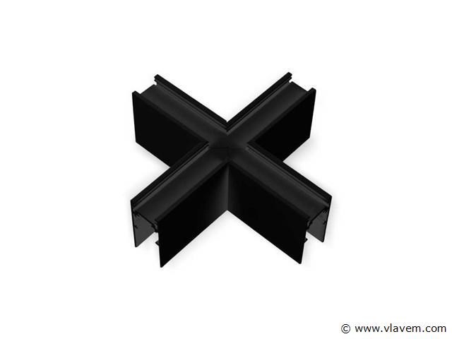 4 x x-connector voor opbouw magnetische rail – 48v – horizontaal - afbeelding 2 van  4
