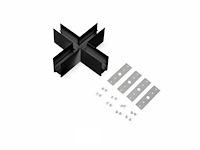 4 x x-connector voor opbouw magnetische rail – 48v – horizontaal - afbeelding 4 van  5