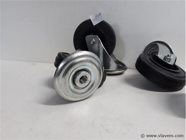 4 x zwenkwiel 100 mm - afbeelding 2 van  2