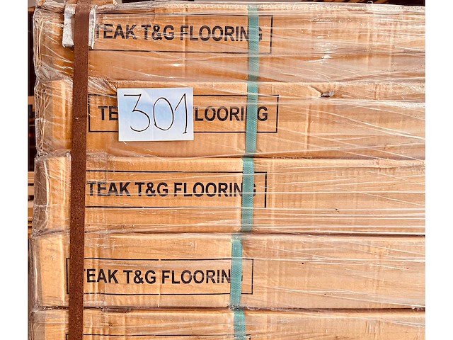 4 zijden tand groef partij teak parket diverse lengtes - afbeelding 2 van  5