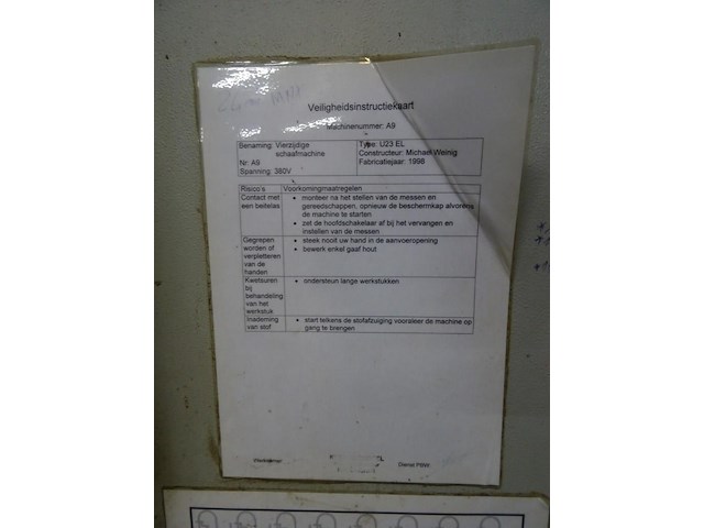 4-zijdige schaafmachine weinig - afbeelding 3 van  11