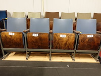 4-zit vintage theaterstoel - afbeelding 1 van  6