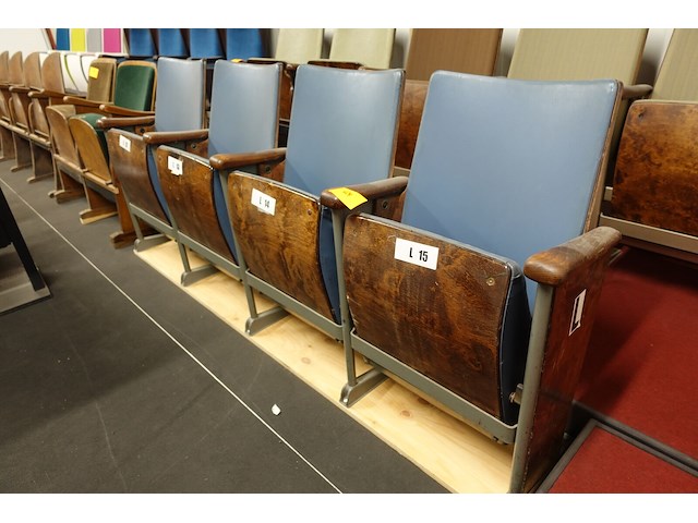 4-zit vintage theaterstoel - afbeelding 2 van  6