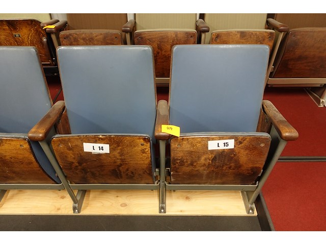 4-zit vintage theaterstoel - afbeelding 4 van  6